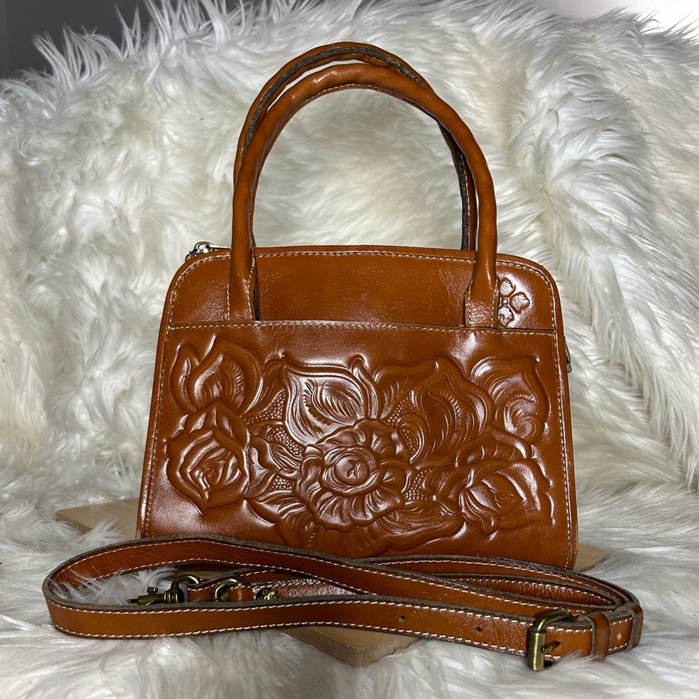 Patricia Nash satchel crossbody handbag leather